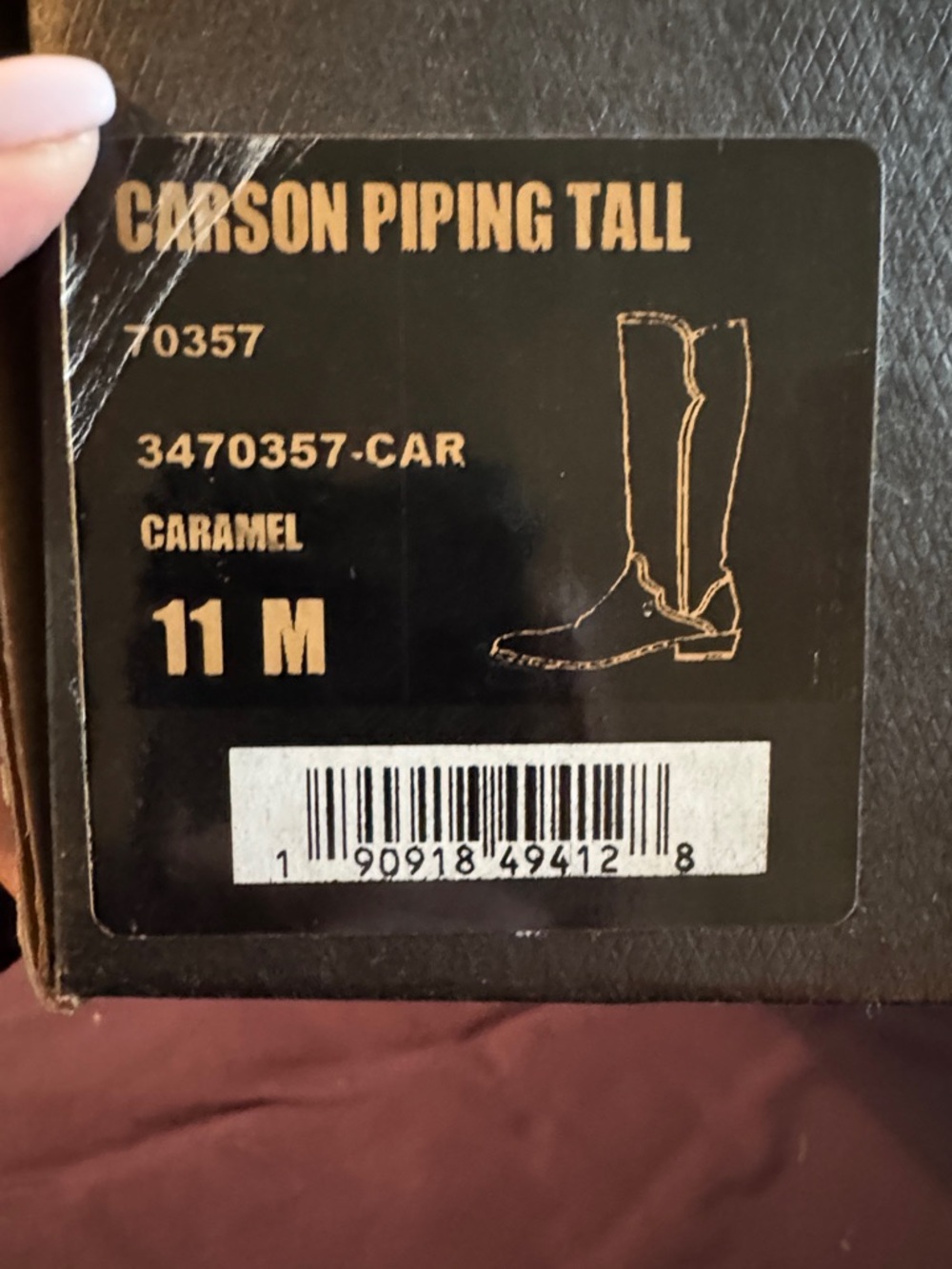 Frye Carson Piping Tall Brown Leather Boots - Picture 9 of 11